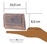 PORTFEL MINI NA KARTY BANKNOTY DROBNE SKÓRA VINTAGE GREENBURRY 1793A-25
