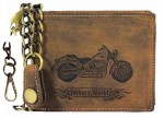 PORTFEL Z ŁAŃCUCHEM POZIOM SKÓRA VINTAGE GREENBURRY 1796-BIKE-25 MOTOCYKL