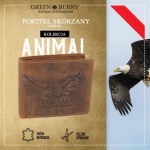 PORTFEL POZIOM Z WIZERUNKIEM ORŁA SKÓRA VINTAGE GREENBURRY 2796E-25 EAGLE PANAMA