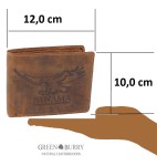 PORTFEL POZIOM Z WIZERUNKIEM ORŁA SKÓRA VINTAGE GREENBURRY 2796E-25 EAGLE PANAMA