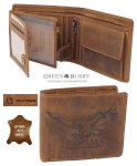 PORTFEL POZIOM Z WIZERUNKIEM ORŁA SKÓRA VINTAGE GREENBURRY 2796E-25 EAGLE PANAMA