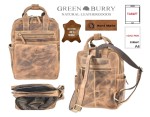 PLECAK PROSTOKATNY NA TABLET FORMAT A4 SKÓRA VINTAGE GREENBURRY 1567A-25