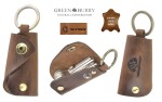ETUI NA KLUCZE NA ZATRZASK SKÓRA VINTAGE GREENBURRY 1560-25
