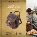 PLECAK MAŁY SKÓRA VINTAGE GREENBURRY 1605-25