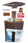 ETUI NA KARTY PORTFEL Z KLIPEM SKÓRA VINTAGE OCHRONA RFID 1614-25