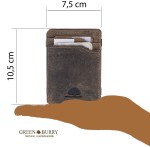 PORTFEL MAGICZNY ETUI NA KARTY SKÓRA VINTAGE GREENBURRY 1608-25