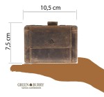 PORTFEL MAGICZNY PORTMONETKA ETUI NA KARTY SKÓRA VINTAGE GREENBURRY 1608A-25