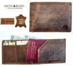 PORTFEL Z MIEJSCEM NA PASZPORT POZIOM SKÓRA VINTAGE GREENBURRY 1627-25