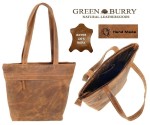TORBA SHOPPER NA RAMIĘ SKÓRA VINTAGE GREENBURRY 1628-25