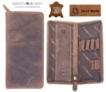 PIÓRNIK ETUI NA DŁUGOPISY NA SUWAK SKÓRA VINTAGE GREENBURRY 1648-25