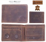 PORTFEL MINI PORTMONETKA POZIOM SKÓRA VINTAGE GREENBURRY 1659-25