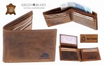 PORTFEL MINI NA KARTY I BANKNOTY POZIOM SKÓRA VINTAGE GREENBURRY 1661-25