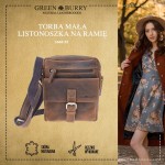 TORBA MAŁA LISTONOSZKA NA RAMIĘ SKÓRA VINTAGE GREENBURRY 1663-25
