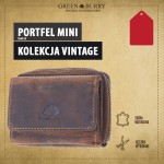 PORTFEL MINI NA SUWAK POZIOM SKÓRA VINTAGE GREENBURRY 1668-25