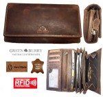 PORTFEL DUŻY DAMSKI OCHRONA RFID SKÓRA VINTAGE GREENBURRY 1669-25