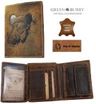PORTFEL PION Z WIZERUNKIEM GŁOWY DZIKA SKÓRA VINTAGE GREENBURRY 1701-WILDBOAR-25