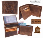 PORTFEL ZODIAK LEW SKÓRA VINTAGE GREENBURRY 1705-LOEWE-25 LEO