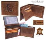 PORTFEL ZODIAK KOZIOROŻEC SKÓRA VINTAGE GREENBURRY 1705-STEINBOCK-25 CAPRICORN