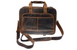 TECZKA BIZNESOWA NA KÓŁKACH TORBA NA RAMIĘ NA LAPTOP  SKÓRA VINTAGE GREENBURRY 1549-25