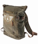 PLECAK PROSTOKATNY NA TABLET PŁÓTNO KHAKI SKÓRA GREENBURRY 5912-30 AVIATOR