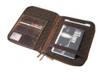TECZKA AKTÓWKA ORGANIZER NA DOKUMENTY TABLET SKÓRA VINTAGE GREENBURRY 1721B-25