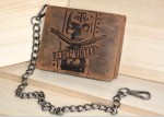 PORTFEL Z ŁAŃCUCHEM POZIOM SKÓRA VINTAGE GREENBURRY REBEL SKULL 1796-SK-25 CZASZKA