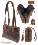 TORBA SHOPPER NA RAMIĘ SKÓRA VINTAGE GREENBURRY 1535-25