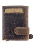 PORTFEL NA ZATRZASK ETUI SLIDER NA KARTY SKÓRA VINTAGE GREENBURRY 1687-25 RFID