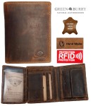 PORTFEL MĘSKI KLASYCZNY PION SKÓRA VINTAGE GREENBURRY 1701-RFID-25