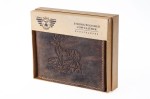 PORTFEL Z WIZERUNKIEM JELENIA POZIOM SKÓRA VINTAGE GREENBURRY STAG