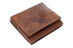 PORTFEL PORTMONETKA MONETNIK WIEDEŃSKI SKÓRA VINTAGE GREENBURRY 1808-25
