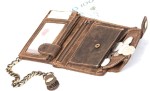 PORTFEL Z ŁAŃCUCHEM PION Z WIZERUNKIEM CIĘŻARÓWKI SKÓRA VINTAGE GREENBURRY TRUCK