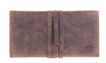 PIÓRNIK ETUI NA KREDKI PISAKI ZAMYKANY TROKIEM SKÓRA VINTAGE GREENBURRY 1647-25