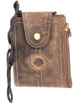 SASZETKA NA SZYJĘ DO PASKA PORTFEL SKÓRA VINTAGE GREENBURRY