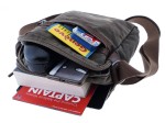 TOREBKA PRZEWIESZKA NA TABLET PŁÓTNO KHAKI SKÓRA GREENBURRY 5903-30 AVIATOR