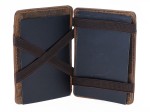 PORTFEL MAGICZNY ETUI NA KARTY SKÓRA VINTAGE GREENBURRY 1608-25
