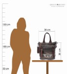 TORBA NA RAMIĘ SHOPPERBAG PŁÓTNO KHAKI SKÓRA GREENBURRY 5900-30 AVIATOR
