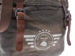 TORBA NA RAMIĘ SHOPPERBAG PŁÓTNO KHAKI SKÓRA GREENBURRY 5900-30 AVIATOR