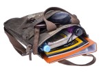 TORBA NA RAMIĘ SHOPPERBAG PŁÓTNO KHAKI SKÓRA GREENBURRY 5900-30 AVIATOR