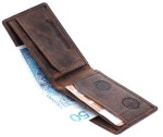 PORTFEL MINI NA KARTY I BANKNOTY POZIOM SKÓRA GREENBURRY 1660-25
