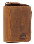 PORTFEL MINI NA SUWAK PION SKÓRA VINTAGE GREENBURRY 1667-25