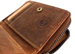 PORTFEL MINI NA SUWAK PION SKÓRA VINTAGE GREENBURRY 1667-25