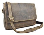 TORBA NA RAMIĘ MIEJSKA FORMAT A5 POZIOM NA TABLET SKÓRA VINTAGE GREENBURRY 1731-25