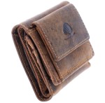 PORTFEL MINI NA KARTY BANKNOTY DROBNE SKÓRA VINTAGE GREENBURRY 1793A-25