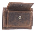 PORTFEL MINI NA KARTY BANKNOTY DROBNE SKÓRA VINTAGE GREENBURRY 1793A-25