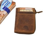 PORTFEL MINI NA SUWAK ETUI NA KARTY PION SKÓRA VINTAGE GREENBURRY 1685-25 RFID