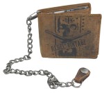 PORTFEL Z ŁAŃCUCHEM POZIOM SKÓRA VINTAGE GREENBURRY REBEL SKULL 1796-SK-25 CZASZKA