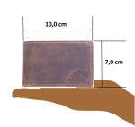 PORTFEL MINI PORTMONETKA POZIOM SKÓRA VINTAGE GREENBURRY 1659-25