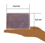 PORTFEL MINI NA KARTY I BANKNOTY POZIOM SKÓRA VINTAGE GREENBURRY 1661-25