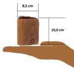 PORTFEL MINI NA SUWAK PION SKÓRA VINTAGE GREENBURRY 1667-25